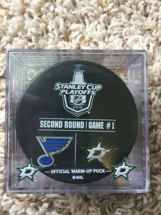 Dallas Stars Vs St Louis Blues 2016 Stanley Cup Playoffs Official Warm Up Puck