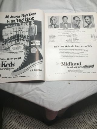 Minneapolis Laker News Boston vs Minneaolis program 1953 - 1954 Whitey Skoog 3