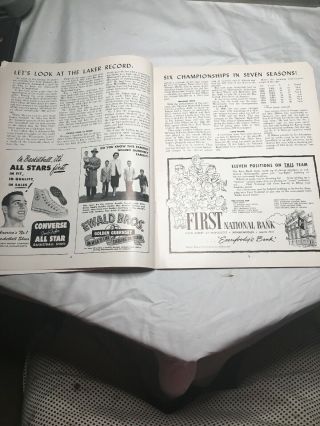 Minneapolis Laker News Boston vs Minneaolis program 1953 - 1954 Whitey Skoog 4