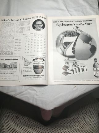 Minneapolis Laker News Boston vs Minneaolis program 1953 - 1954 Whitey Skoog 5