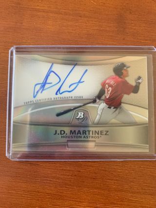 2010 Bowman Platinum J.  D.  Martinez On Card Autograph Rookie Refractor Rc Red Sox