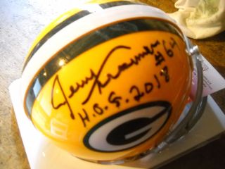 Jerry Kramer Autograph Signed Mini Helmet Jsa Green Bay Packers Hof 2018