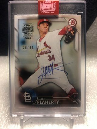 2019 Topps Archives Signature Series Jack Flaherty 30/99