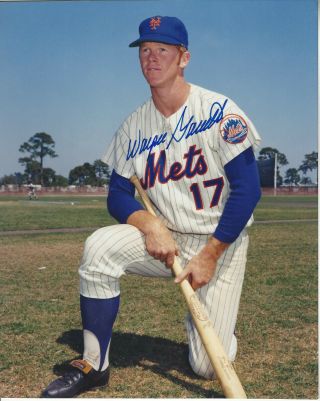1969 York Mets Wayne Garrett Autographed 8x10 Spring Training Photo