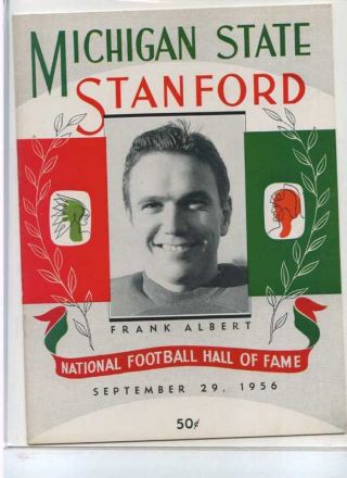 1956 Michigan State Vs Stanford Football Program Mbx4