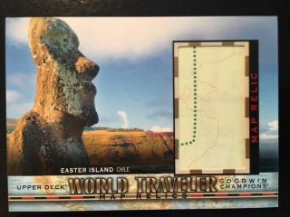 2019 Upperdeck Goodwin World Traveler - Easter Island - Map Relic