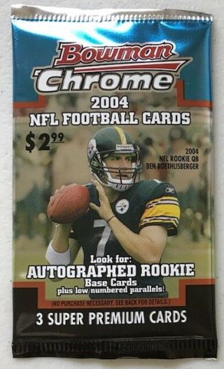 2004 Bowman Chrome Retail Pack (eli Manning Ben Roethlisberger Rookie Rc Auto) ?