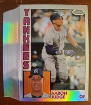 2019 Topps Chrome 1984 Topps Baseball Complete Insert Set Cards 1 - 25 Judge More