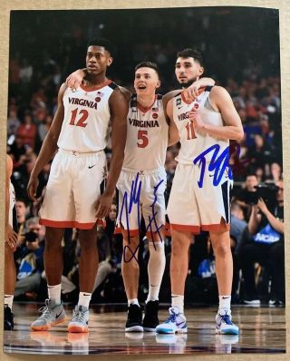 Ty Jerome / Kyle Guy Virginia Cavaliers Duel Signed Autographed 8x10 Photo (2)