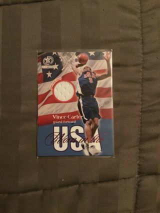 Vince Carter 00 - 01 Fleer Legacy Worn In The Usa Jersey