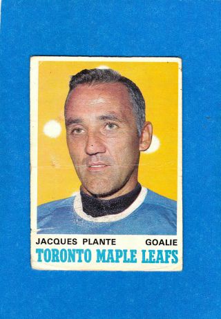 1970 - 71 Opc Hockey Card 222 Jacques Plante (toronto Maple Leafs) (hof)