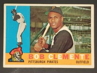 1960 Topps Baseball Card Bob Clemente 326 Ex - Exmt Range Bv $200