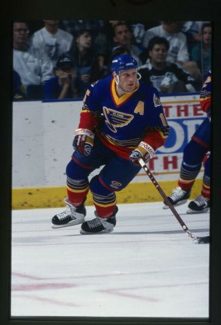Brett Hull St Louis Blues Nhl Hockey 35mm Color Slide (file - 00481)