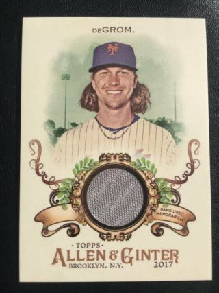 2017 Topps Allen And Ginter Jersey Non Auto Jacob Degrom Mets
