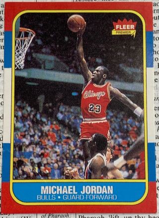 1986 - 1987 Fleer Michael Jordan Chicago Bulls 57 Basketball Card Reprint