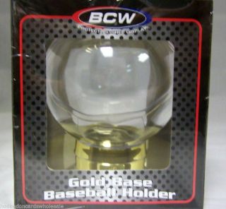 1 Bcw Gold Base Baseball Holder Display Case