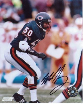 Mike Singletary Chicago Bears Hof Linebacker Legend Signed 8x10 Photo With