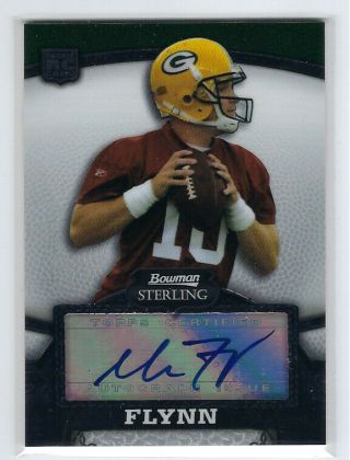 2008 Packers Matt Flynn Signed Rookie Card Bowman Sterling 115 Auto Autographed