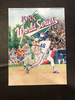 1988 World Series Oakland A’s Vs La Dodgers Official Program -
