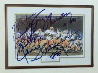 Bart Starr,  Jerry Kramer,  Fuzzy Thurston 4 " X 6 " Signed " The Sweep " Card