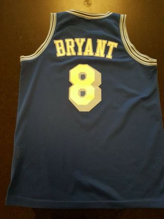 Vtg Mens Nike Los Angeles Lakers Kobe Bryant Retro Swingman Jersey Size M - Blue
