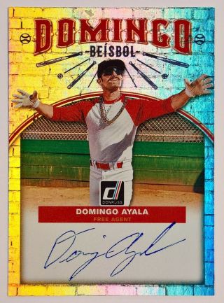 2019 Panini Donruss Baseball Domingo Beisbol Autograph Domingo Ayala Auto