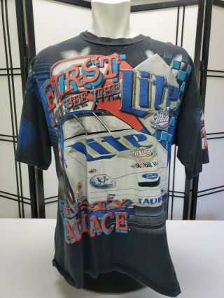Vintage Rusty Wallace Nascar T Shirt Single Stitched Size Xxl Double Sided