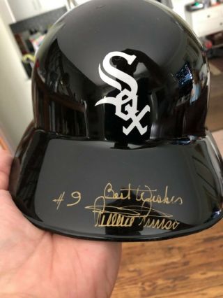 Chicago White Sox Batting Helmet Autographed By Minnie Minoso