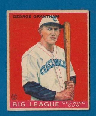 1933 Goudey Big League Chewing Gum 66 George Grantham Cincinnati Reds Rc