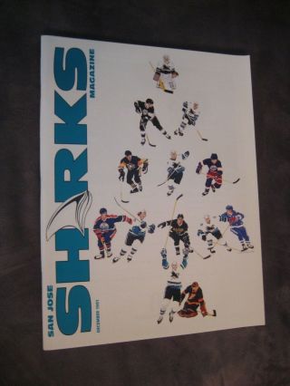 San Jose Sharks 1991 - 92 Inaugural Season Game Program - Dec 3: