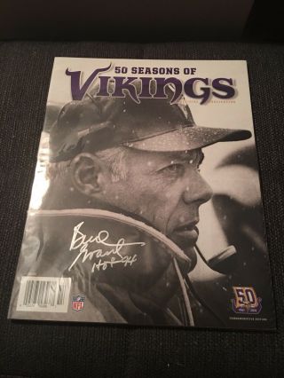 Bud Grant Signed 50 Seasons Of Vikings Publication Jsa Authenticated