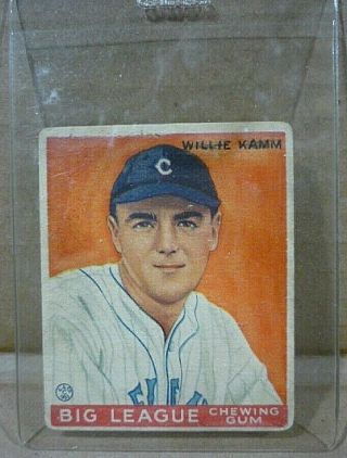1933 Goudey Big League Chewing Gum - " Willie Kamm " - 75.  Gradeable Card