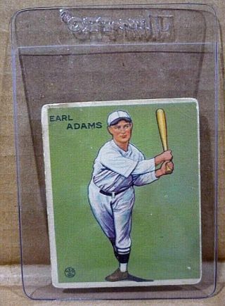 1933 Goudey Big League Chewing Gum - " Earl Adams " - 213.  Off Center Card.