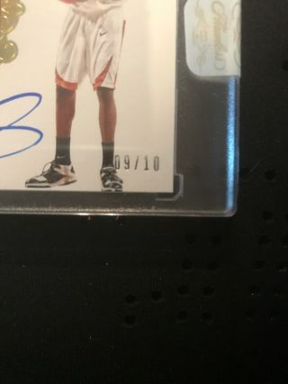 2018 - 19 Flawless Collegiate Kevin Durant Gold 3 Color Patch Auto 9/10 2