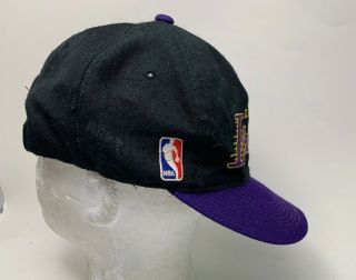 Vintage black Los Angeles Lakers Snapback Hat Cap LA 90s Sports Specialties NBA 6