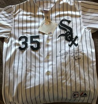 Frank Thomas Autographed Signed Jersey Chicago White Sox Psa/dna