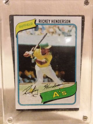 Ricky Henderson Rookie Card Topps Baseball Card 1979
