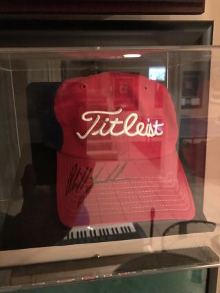 Phil Mickelson Autographed Hat Framed 2