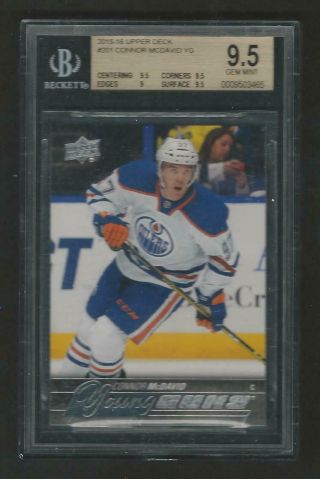 2015 - 16 Ud Young Guns Rookie - Connor Mcdavid - 9.  5 Gem