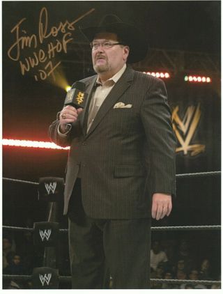 Jim Ross Autographed Wrestling Photo Highspots.  Com Wwe