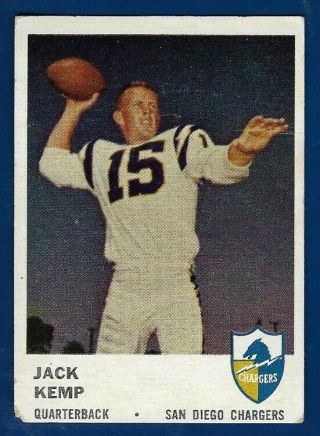1961 Fleer 155 Jack Kemp (2nd Yr) (g - Vg) San Diego Chargers