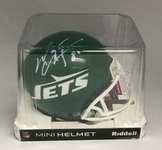 Wayne Chrebet Signed York Jets Mini Helmet Autographed JSA WITNESSED 3