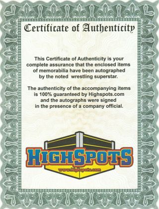 Ronnie Garvin Autographed Wrestling Photo Highspots.  com WWE 2