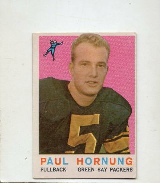 1959 Topps Card 82 Paul Hornung Green Bay Packers Ext Plus