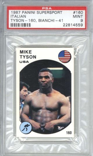 Mike Tyson 1987 Panini Supersport 160 41 Psa 9