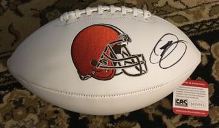Odell Beckham,  Jr.  Autograph/signed Cleveland Browns Logo Football -