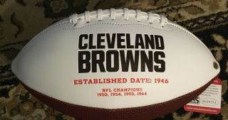 Odell Beckham,  Jr.  Autograph/Signed Cleveland Browns Logo Football - 2