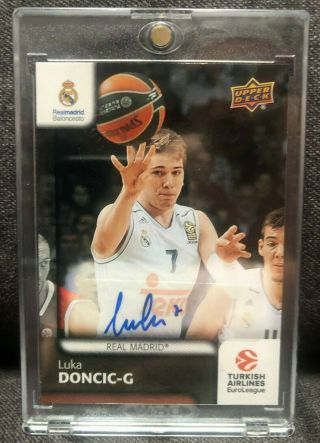 2016 - 17 Ud Upper Deck Euroleague Luka Doncic 23 Autograph Auto Real Madrid