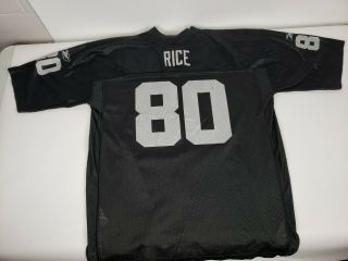 Vintage Men’s Oakland Raiders Jerry Rice Jersey XL Football Reebok Black SH 2