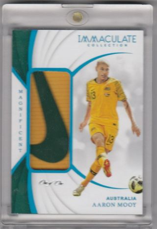 Aaron Mooy 2018 - 19 Immaculate Platinum Magnificent Patch Swoosh Australia 1/1